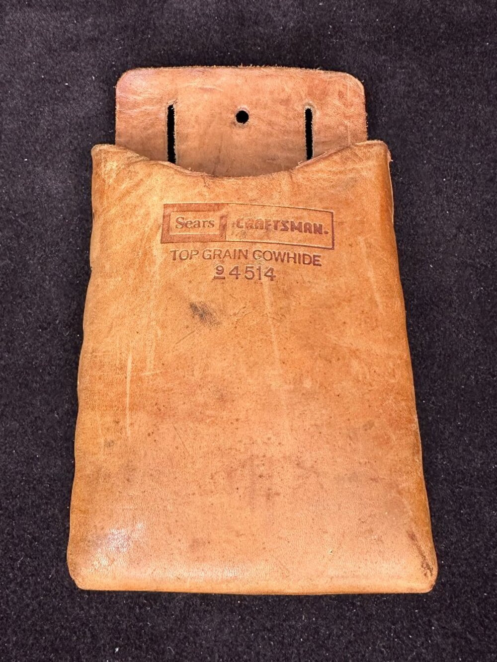 Vintage Sears Craftsman Leather Tool Belt Pouch No. 9-4514 Top Grain Cowhide USA